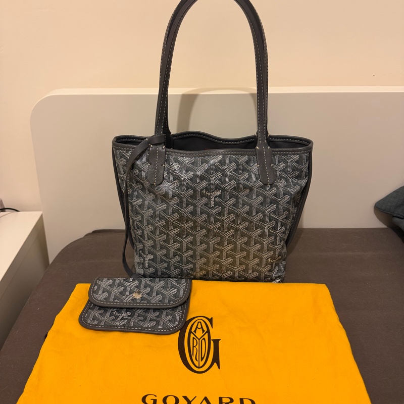Goyard Anjou Mini 雙面灰色牛皮-0
