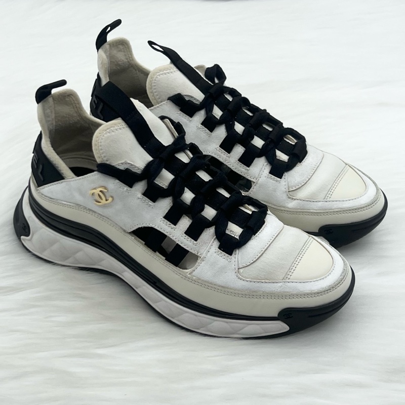 98新 Chanel香奈兒 24S 黑白熊貓運動鞋 38碼-7