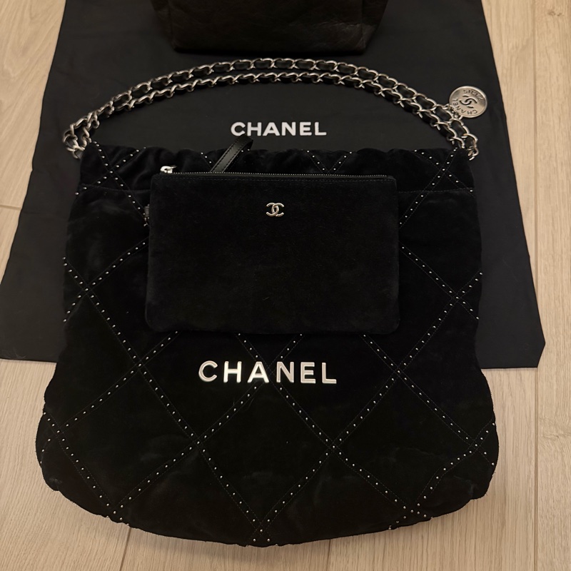 Chanel 25s新款麂皮铆釘絕美麂皮22包/小號/-3