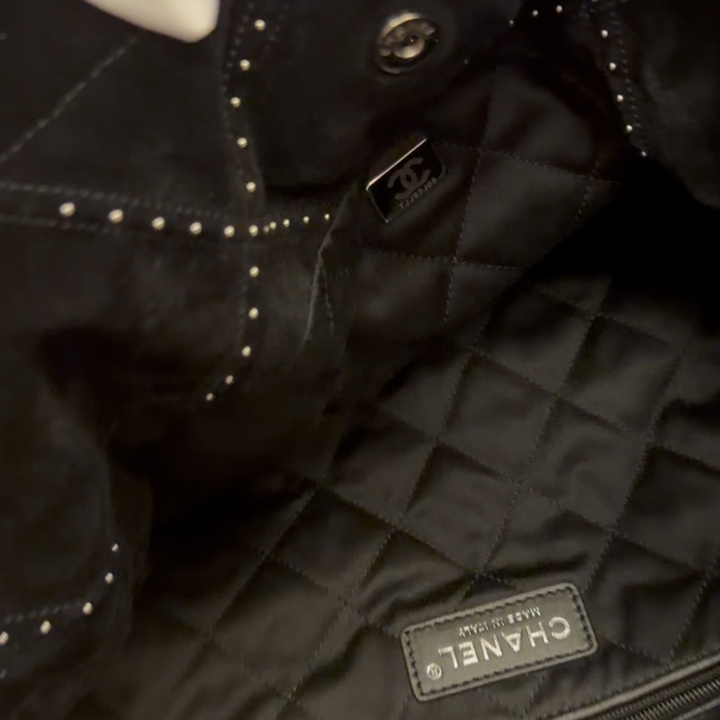 Chanel 25s新款麂皮铆釘絕美麂皮22包/小號/-11