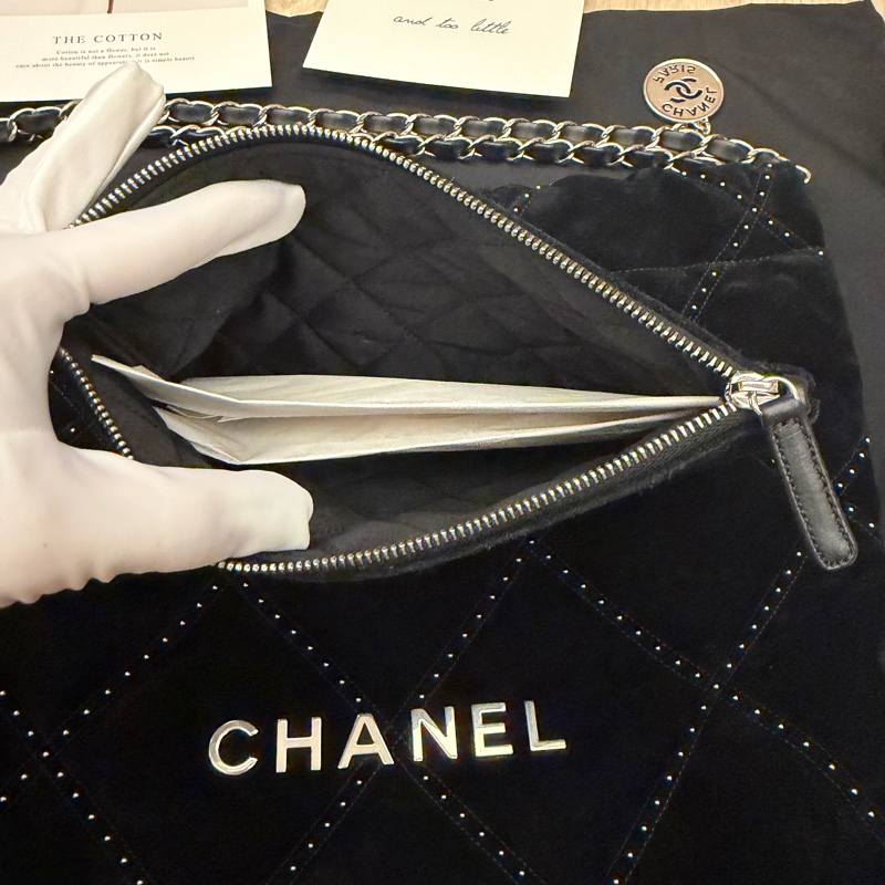 Chanel 25s新款麂皮铆釘絕美麂皮22包/小號/-16