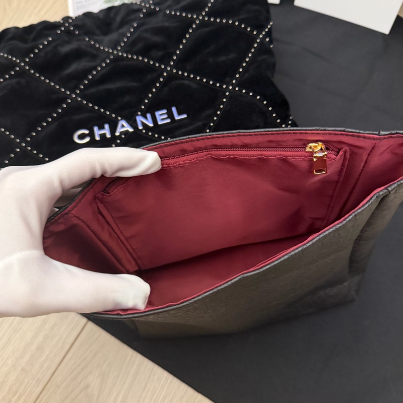 Chanel 25s新款麂皮铆釘絕美麂皮22包/小號/-17
