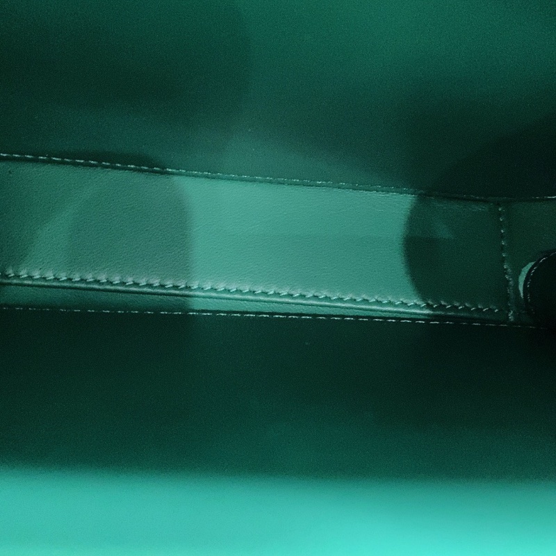 Chanel毛呢綠色金扣相機包 手提肩背斜背鏈條包20×15×9cm 98新配件塵袋-1