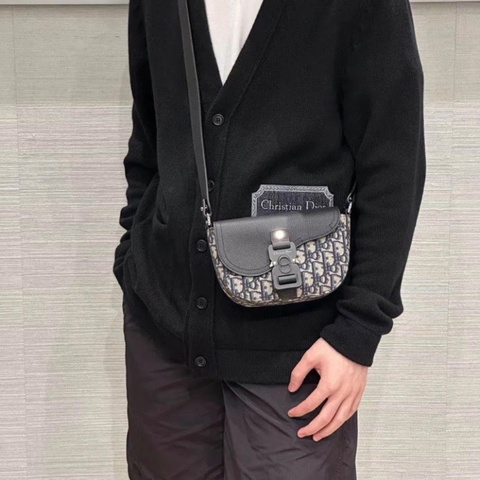 DIOR Oblique mini印花馬鞍包20×13.5×5.5 98新配件塵袋盒子