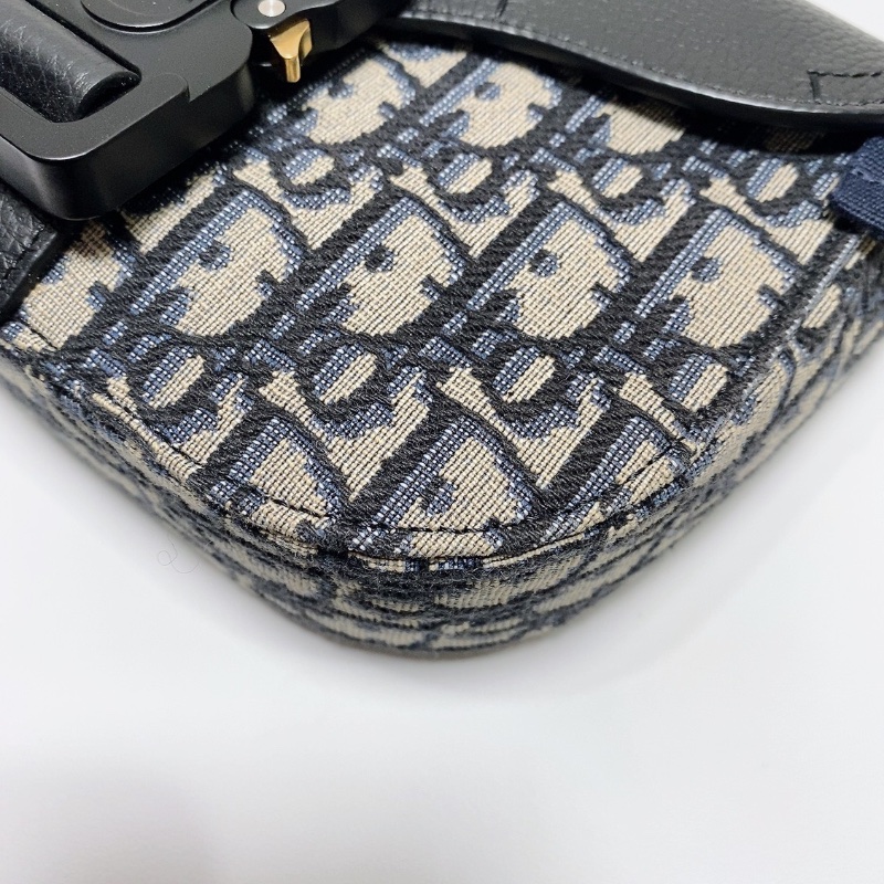DIOR Oblique mini印花馬鞍包20×13.5×5.5 98新配件塵袋盒子-5