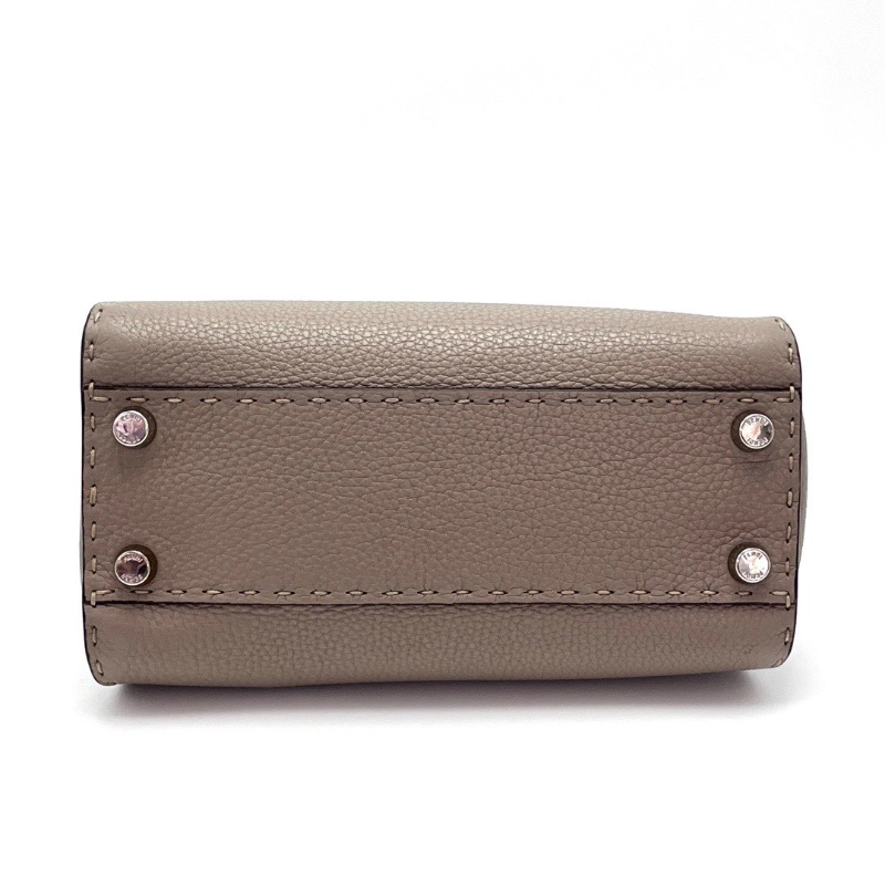 FENDI 蛇皮手柄 Peekaboo小號手提斜背包23*16*13 98新配件塵袋-4