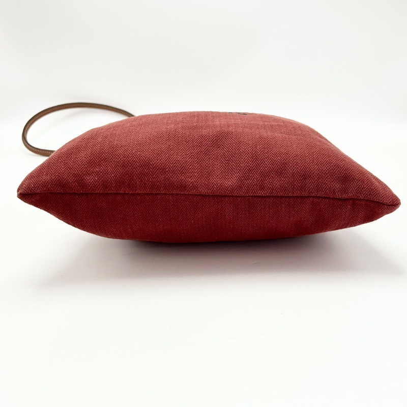 HERMES 紅色aline帆布包30*34 98新配件塵袋購證-4