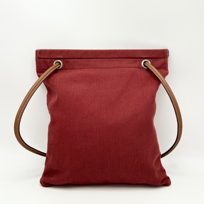 HERMES 紅色aline帆布包30*34 98新配件塵袋購證-6