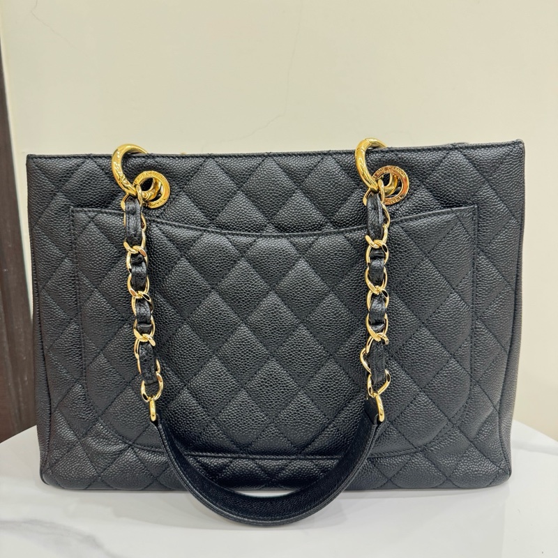 JK國際二手精品✨Chanel GST荔枝托特包-1