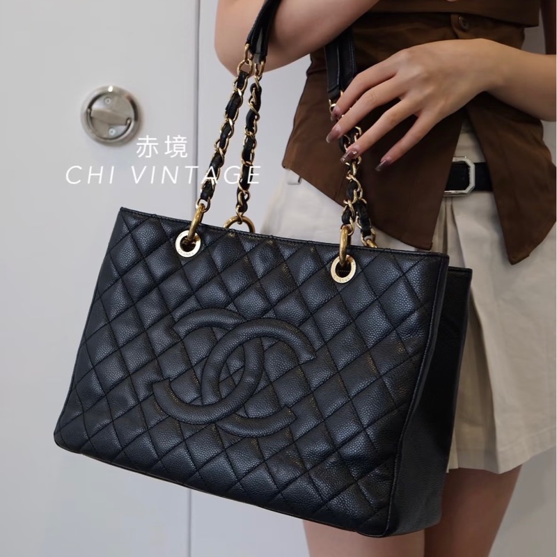 JK國際二手精品✨Chanel GST荔枝托特包-2