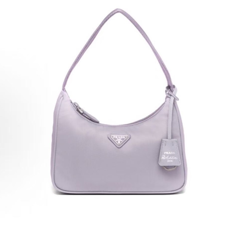 PRADA Hobo 腋下包紫色 22 x 6 x 17 全新 配件塵袋盒子-1