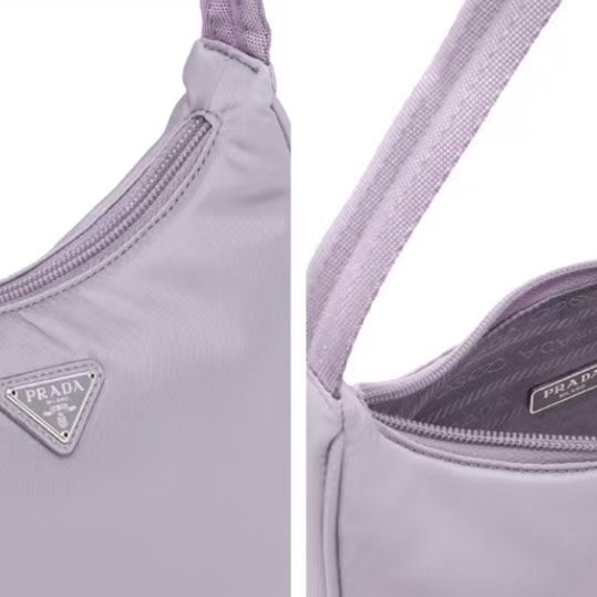 PRADA Hobo 腋下包紫色 22 x 6 x 17 全新 配件塵袋盒子-2