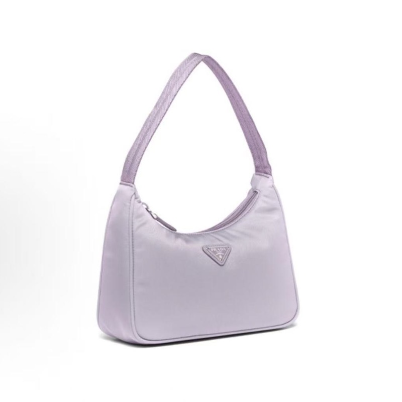PRADA Hobo 腋下包紫色 22 x 6 x 17 全新 配件塵袋盒子-3