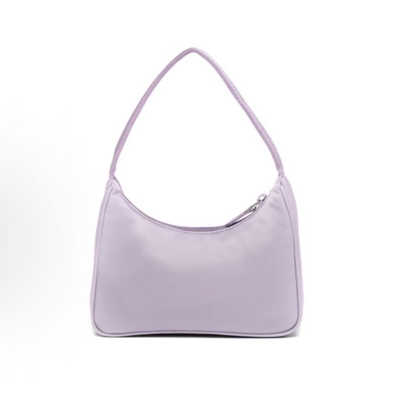 PRADA Hobo 腋下包紫色 22 x 6 x 17 全新 配件塵袋盒子-4