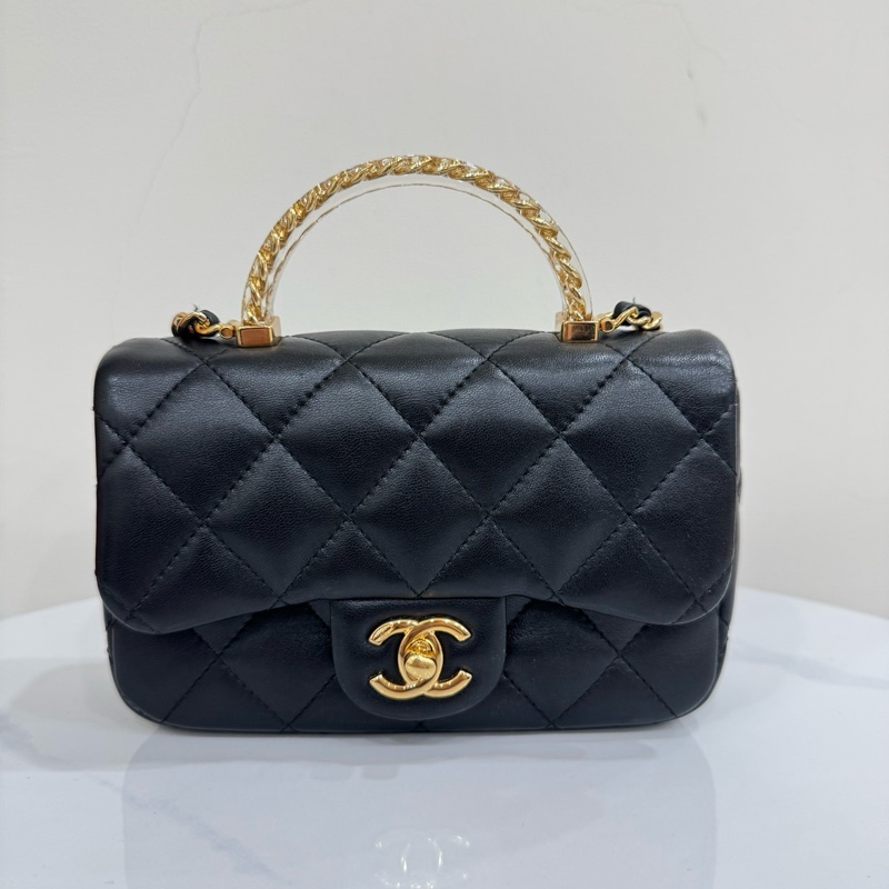 JK國際二手精品✨ chanel 24s透明手柄cf 芯片款-0