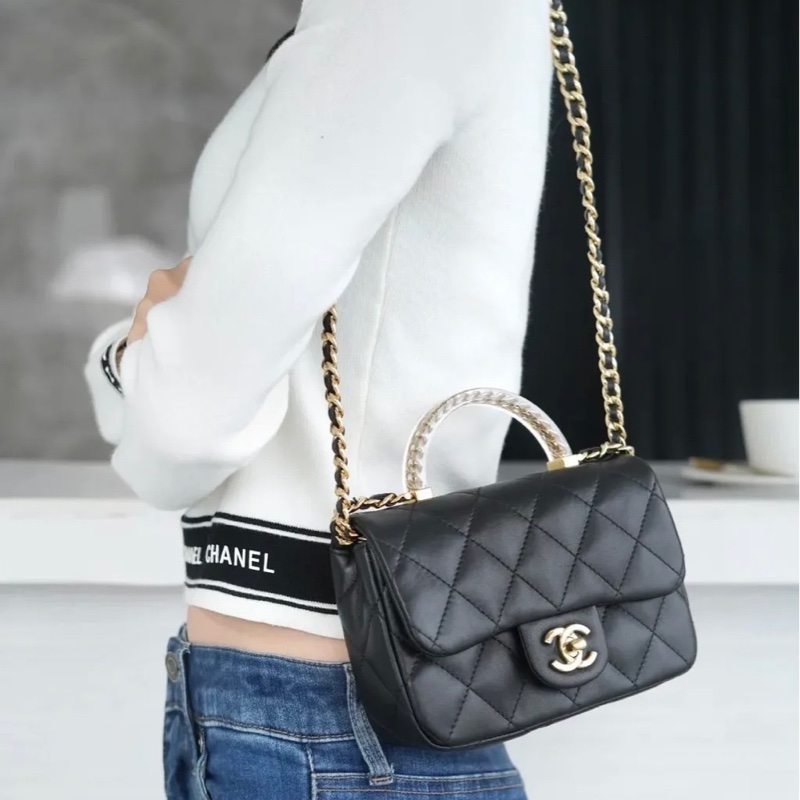 JK國際二手精品✨ chanel 24s透明手柄cf 芯片款-1