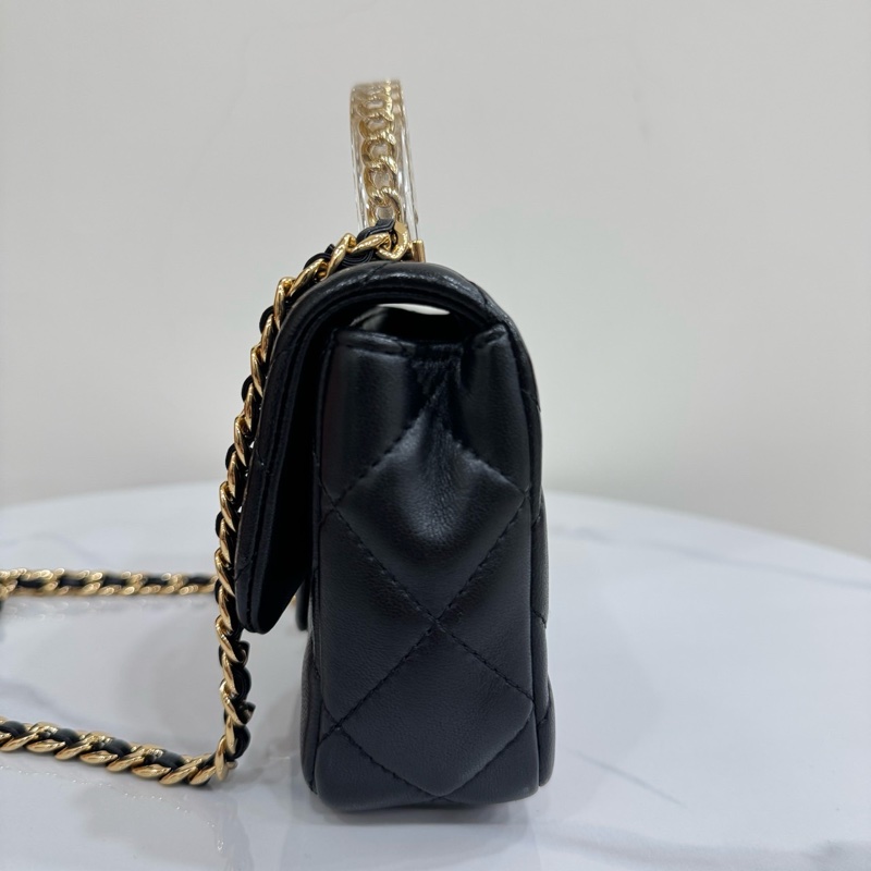 JK國際二手精品✨ chanel 24s透明手柄cf 芯片款-4