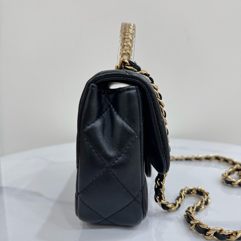 JK國際二手精品✨ chanel 24s透明手柄cf 芯片款-5