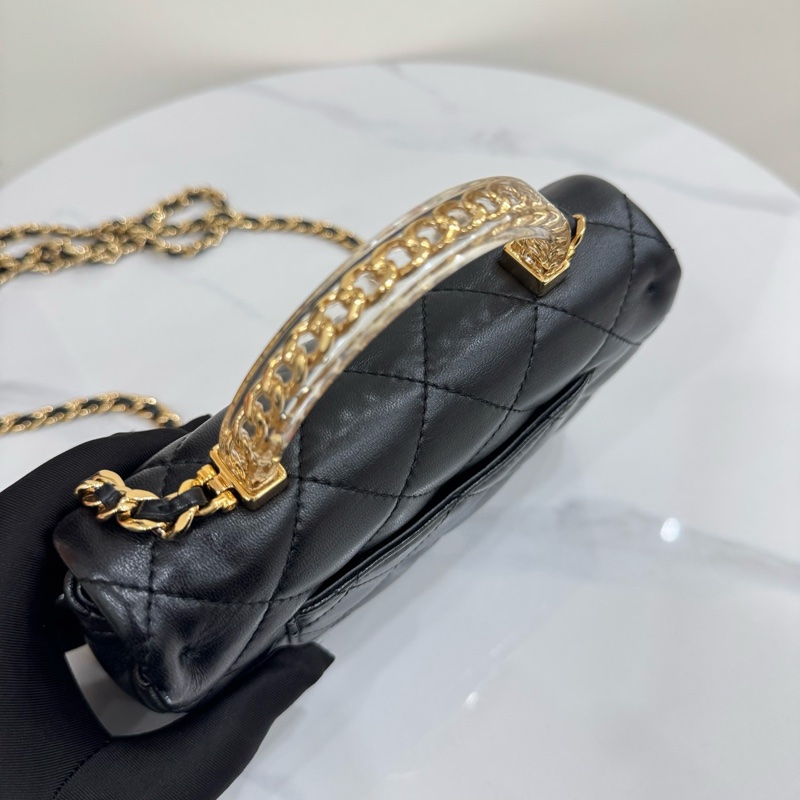 JK國際二手精品✨ chanel 24s透明手柄cf 芯片款-6
