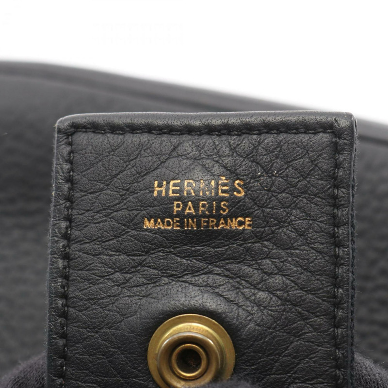 愛馬仕 Hermès Saco 單肩包，Taurillon Clemence 皮革，黑色-3