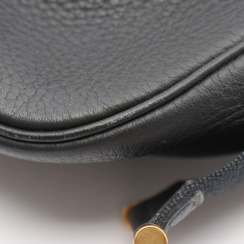愛馬仕 Hermès Saco 單肩包，Taurillon Clemence 皮革，黑色-5