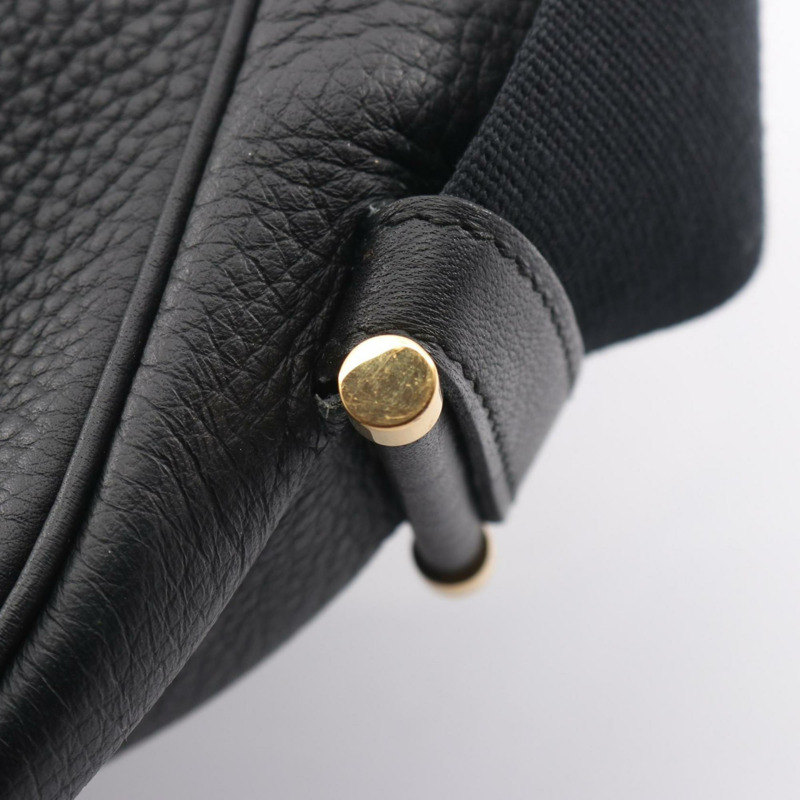 愛馬仕 Hermès Saco 單肩包，Taurillon Clemence 皮革，黑色-9
