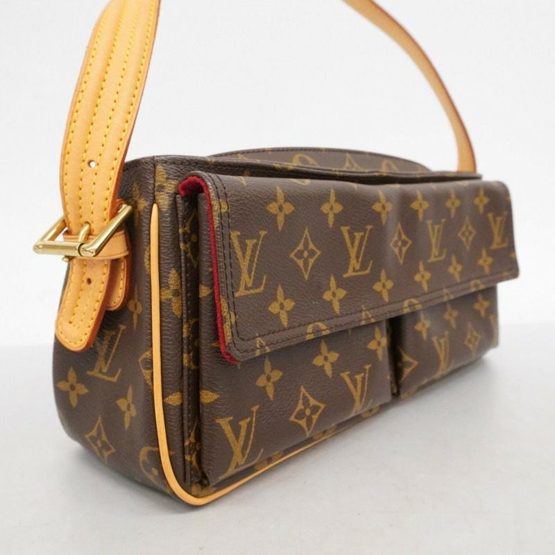 路易威登 Monogram Viva Cite MM 女士單肩包 M51164 棕色-1