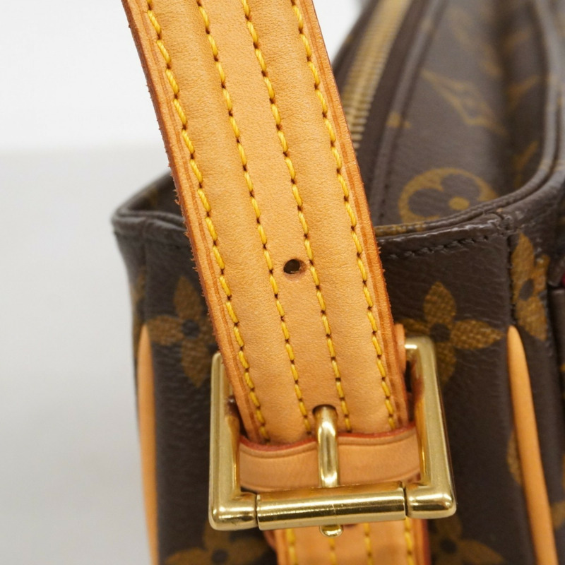 路易威登 Monogram Viva Cite MM 女士單肩包 M51164 棕色-8