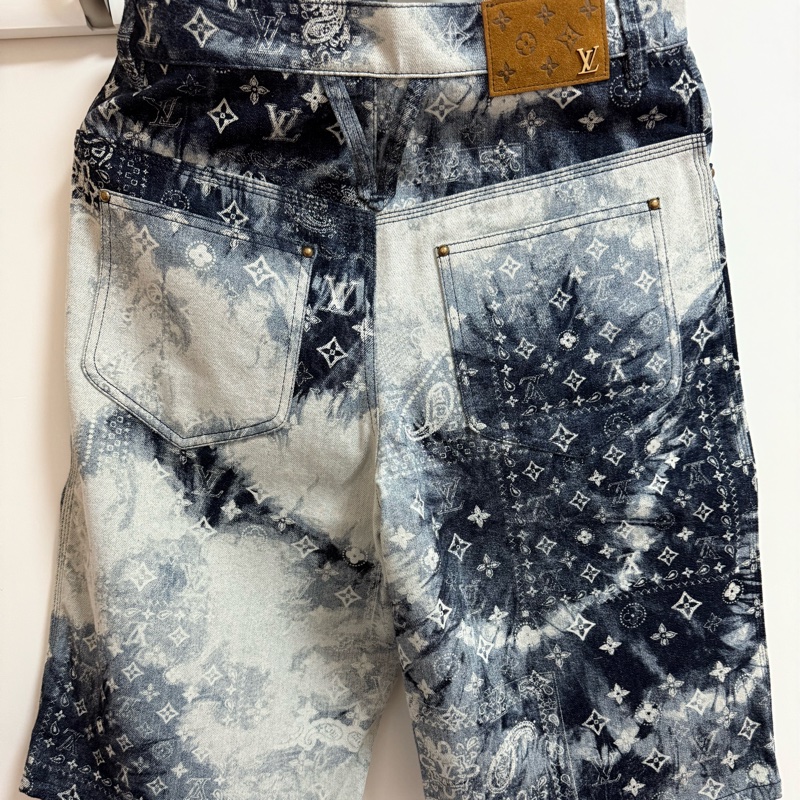 Louis Vuitton LV monogram bandana denim shorts 30 牛仔 短褲-3