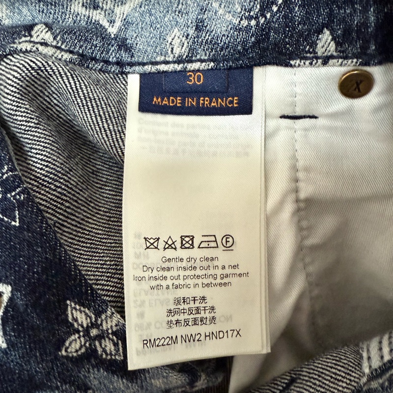 Louis Vuitton LV monogram bandana denim shorts 30 牛仔 短褲-6