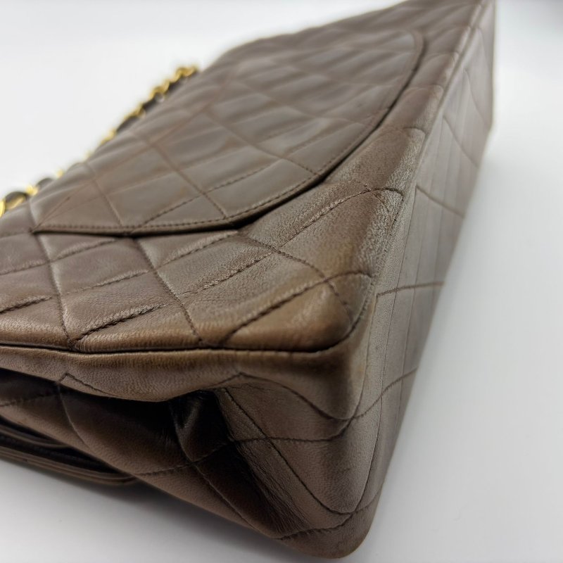 香奈兒 Classic Flap Jumbo 菱格鍊條包-12