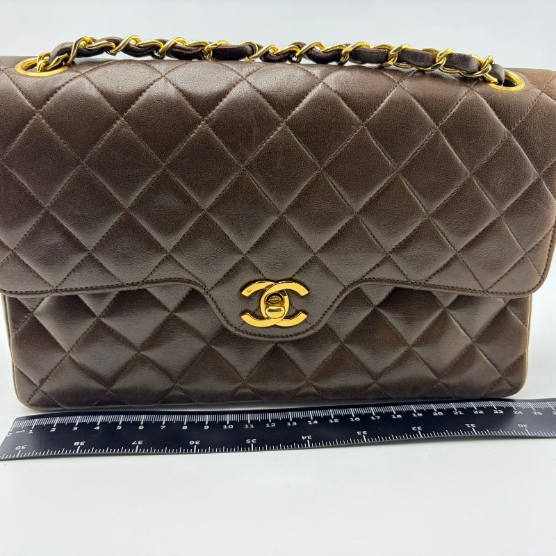 香奈兒 Classic Flap Jumbo 菱格鍊條包-24