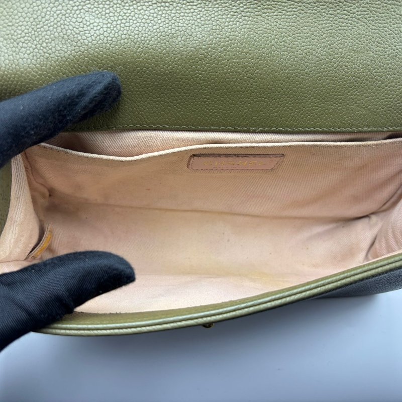 香奈兒 Le Boy Old Medium 菱格紋鍊條包-28