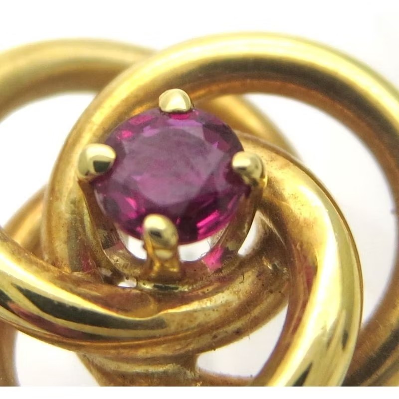 Tiffany & Co. 1990年代經典｜18K金 天然紅寶石三環無限吊墜 項鍊-10