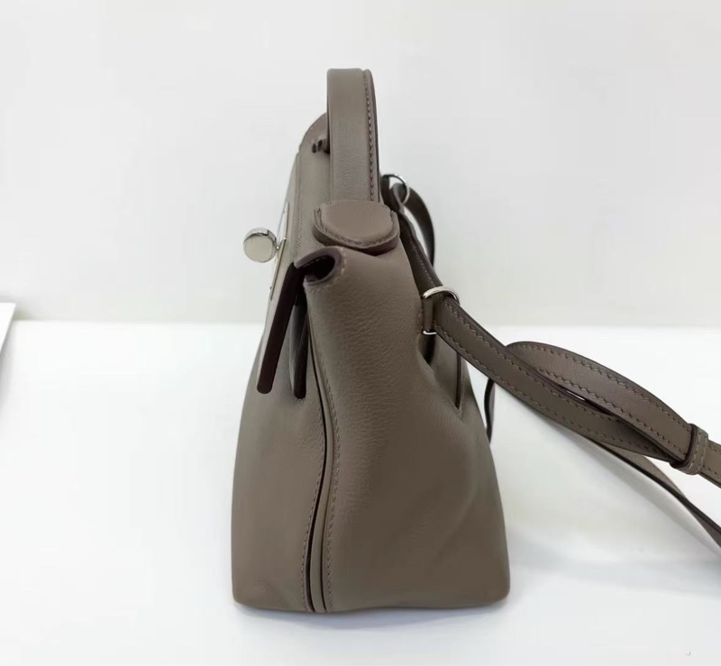 Hermes mini 2424 大象灰銀扣 b刻 evercolor 皮拼swift皮 全新閒置配件塵袋盒子購證長21cm 寬12cm 高16cm-4