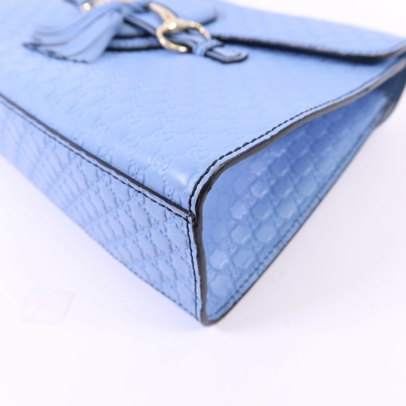 GUCCI 牛皮皮革Chain Shoulder金扣肩背袋-11