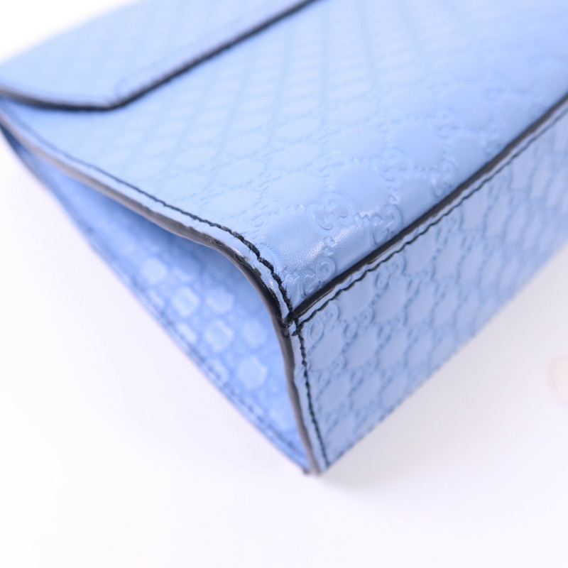 GUCCI 牛皮皮革Chain Shoulder金扣肩背袋-14