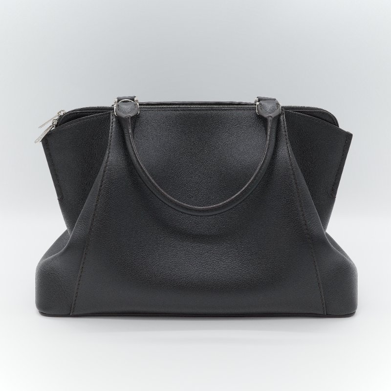 Cartier 卡地亞 C de Cartier 黑色 牛皮 肩背包 托特包-3