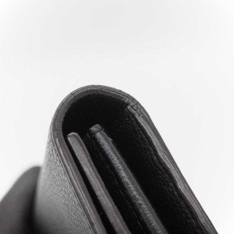 Cartier卡地亞 C de Cartier黑色 牛皮 長款翻蓋錢包-10