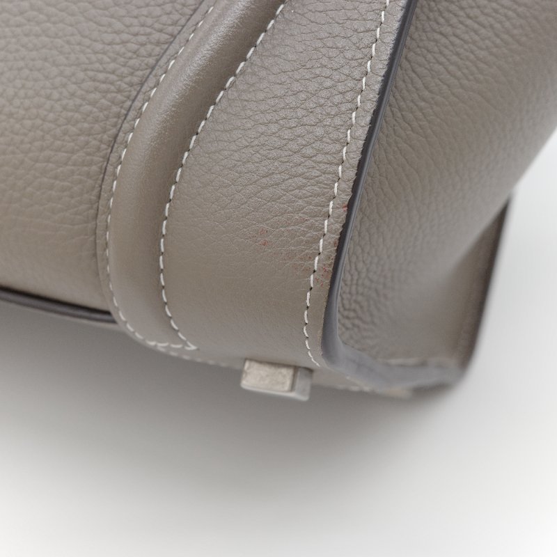 Celinen 思琳 Micro Luggage灰色 粒面小牛皮 手提包 斜背包 肩背包-7