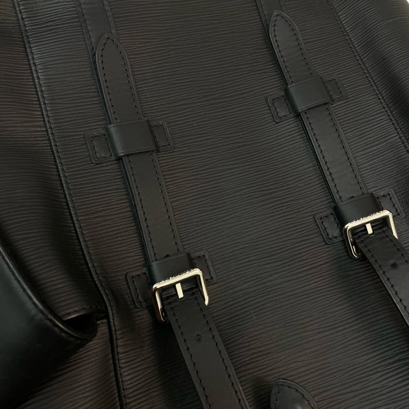△ Louis Vuitton 路易威登 Black Epi Leather Christopher PM Backpack M50159 黑色水波紋皮革背包 - 257028593-20