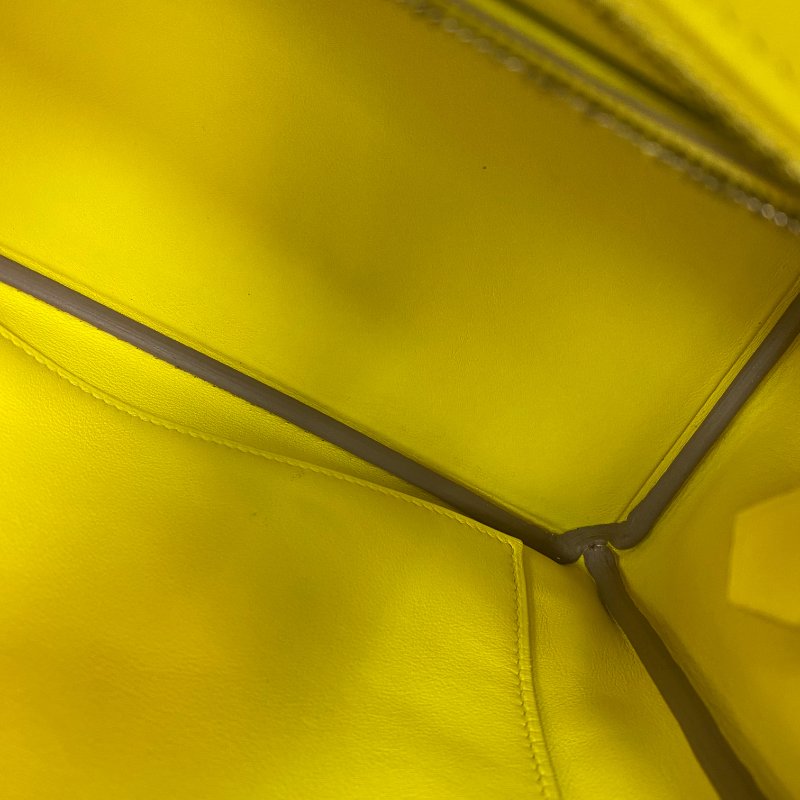 △ Hermes 愛馬仕 9R Lime Swift Calfskin Palladium Plated Metal Birkin 25 Hand Bag Stamp Y 檸檬黃色滑面小牛皮鍍鈀金屬手袋Y刻 - 257028935-16