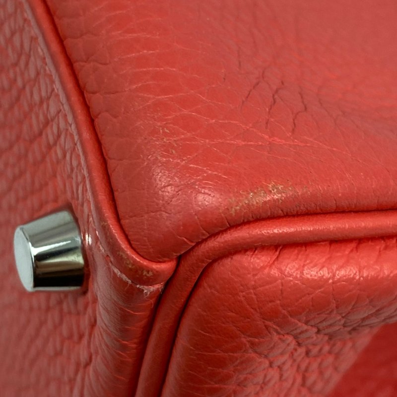 △ Hermes 愛馬仕 T5 Rose Jaipur Clemence Calfskin Palladium Plated Metal Kelly 28 2 Way Bag Stamp [Q] 玫瑰粉紅色粒紋小牛皮鍍鈀金屬兩用袋[Q]刻 - 257028936-9