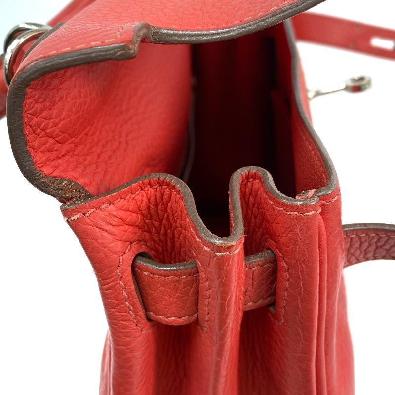 △ Hermes 愛馬仕 T5 Rose Jaipur Clemence Calfskin Palladium Plated Metal Kelly 28 2 Way Bag Stamp [Q] 玫瑰粉紅色粒紋小牛皮鍍鈀金屬兩用袋[Q]刻 - 257028936-17