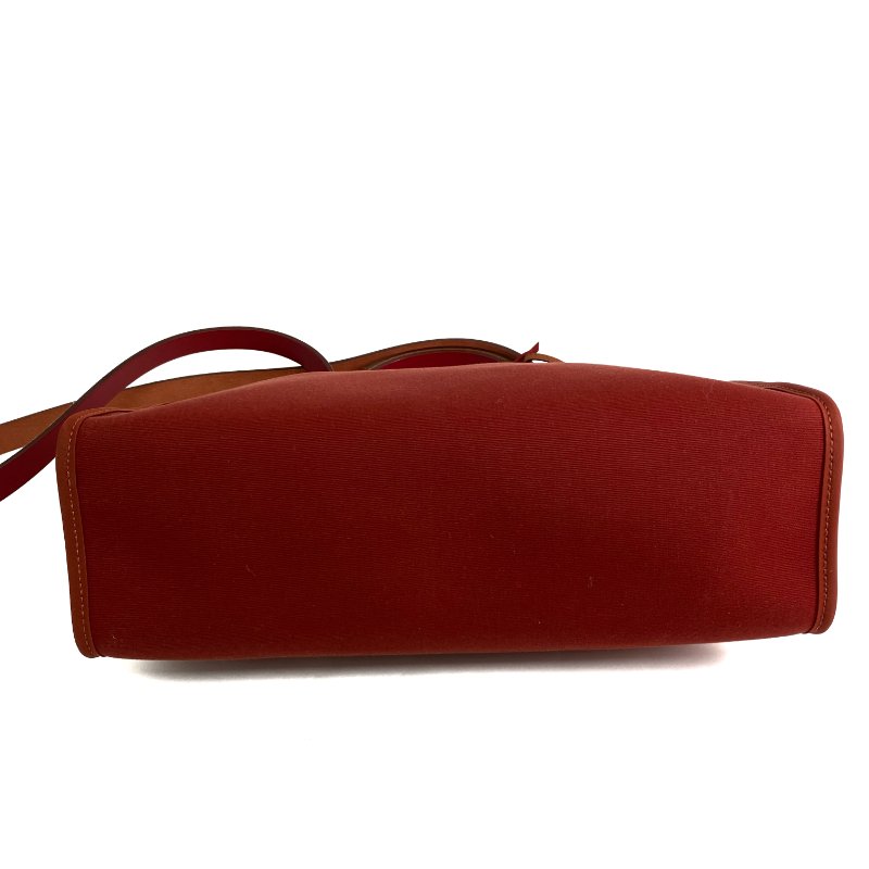 △ Hermes 愛馬仕 Red And Hot Pink Canvas Palladium Plated Metal Herbag 31 2 Way Bag Stamp Z 紅色和桃紅色鍍鈀金屬兩用袋Z刻 - 267000207-4