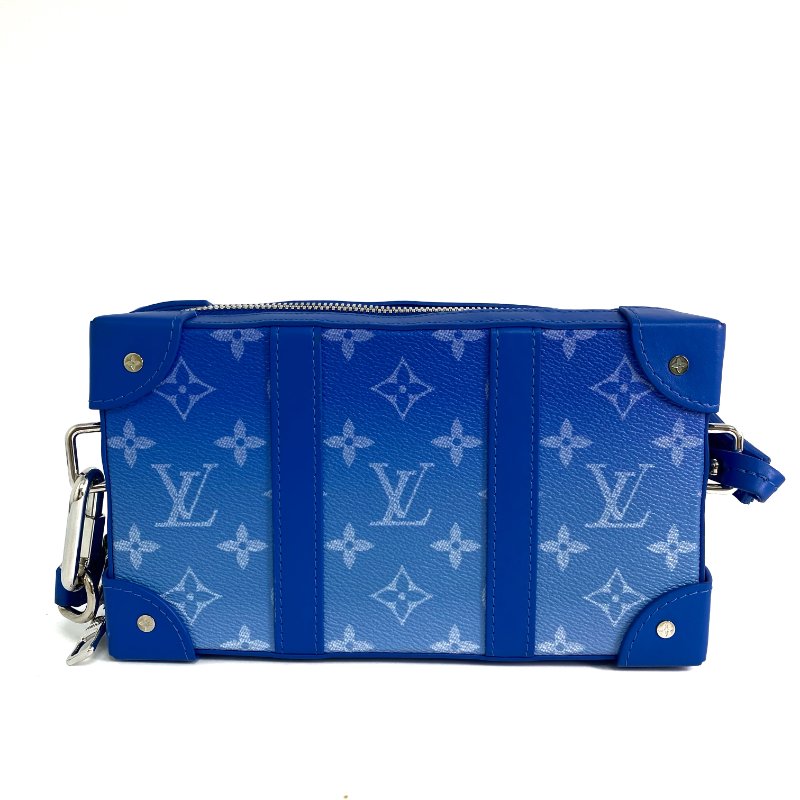 △ Louis Vuitton 路易威登 Blue Coated Canvas Monogram Clouds Soft Trunk Wallet Shoulder Bag M45432 藍色塗層帆布經典老花雲朵斜背銀包 - 267000210-1