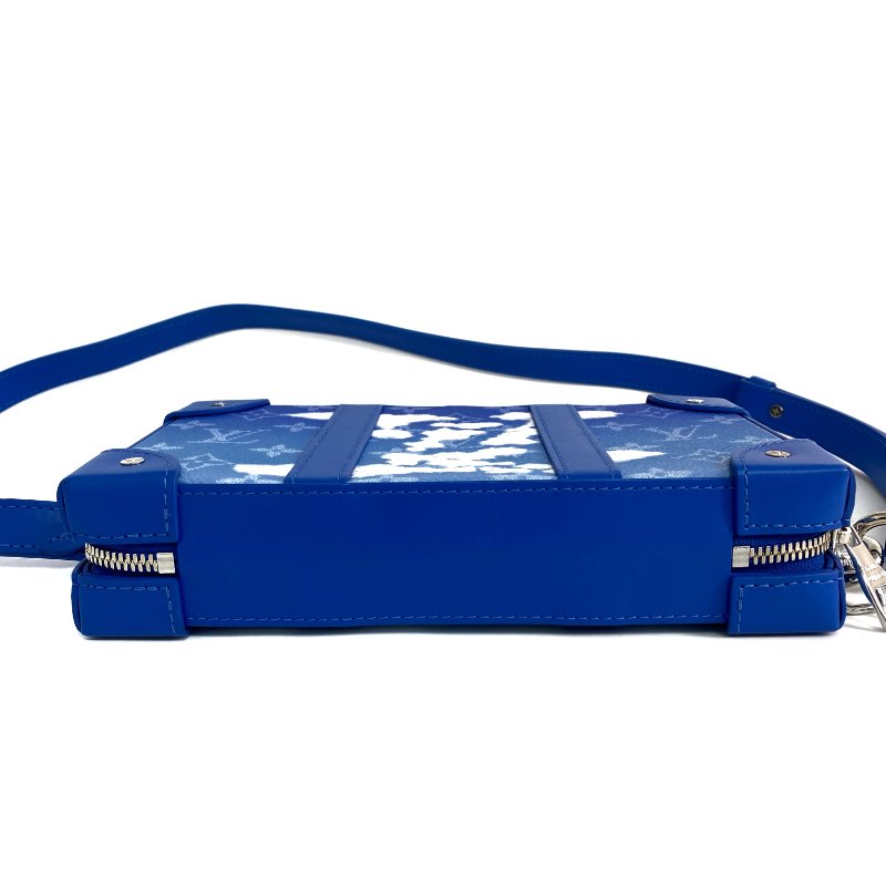 △ Louis Vuitton 路易威登 Blue Coated Canvas Monogram Clouds Soft Trunk Wallet Shoulder Bag M45432 藍色塗層帆布經典老花雲朵斜背銀包 - 267000210-5