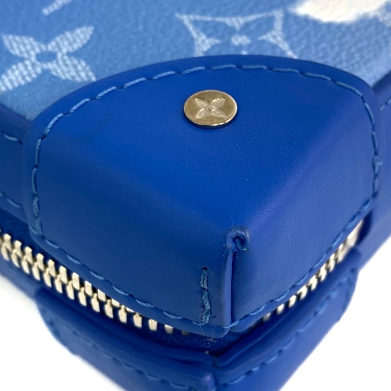 △ Louis Vuitton 路易威登 Blue Coated Canvas Monogram Clouds Soft Trunk Wallet Shoulder Bag M45432 藍色塗層帆布經典老花雲朵斜背銀包 - 267000210-6