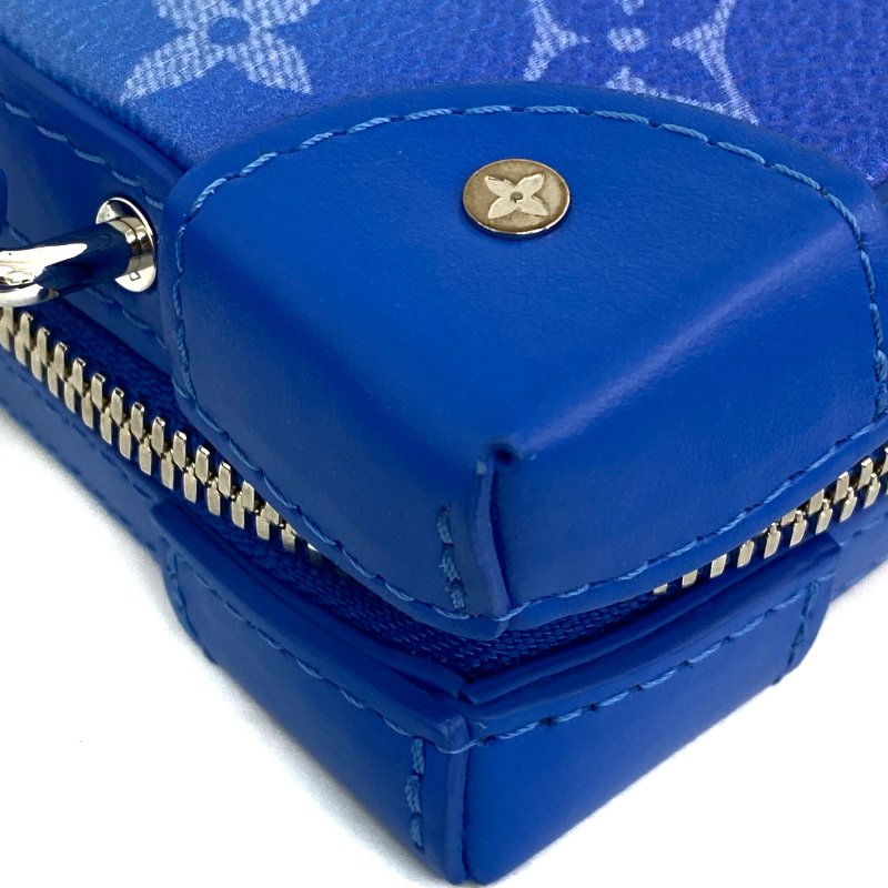 △ Louis Vuitton 路易威登 Blue Coated Canvas Monogram Clouds Soft Trunk Wallet Shoulder Bag M45432 藍色塗層帆布經典老花雲朵斜背銀包 - 267000210-10