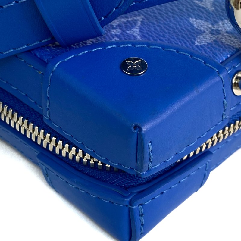 △ Louis Vuitton 路易威登 Blue Coated Canvas Monogram Clouds Soft Trunk Wallet Shoulder Bag M45432 藍色塗層帆布經典老花雲朵斜背銀包 - 267000210-11